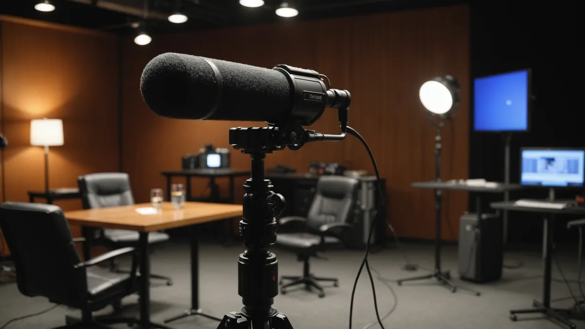 Microphone placement guide for video shoots