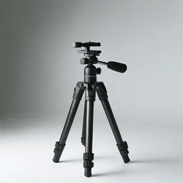 Carbon fibre tripod with fluid head
